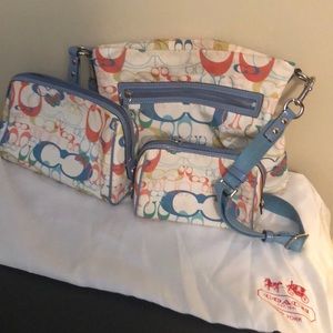 Authentic Coach travel bag set